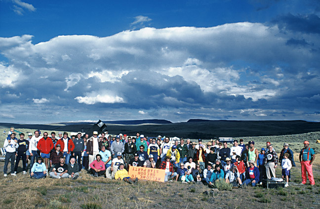 in 1991 we did not use the dry lake bed
to the SW of Fish Lake, but rather tried a different site due to our larger number of people. That site was
close to Fish Lake also, but more to the north of the lake and a tiny bit higher in elevation